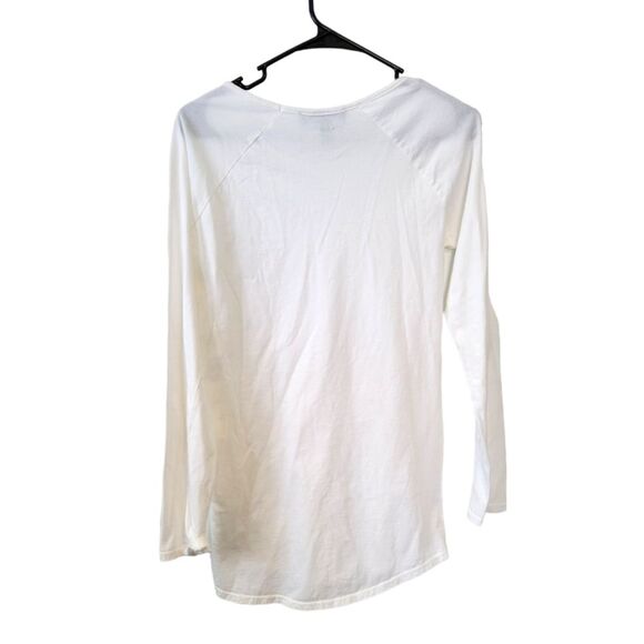 Modcloth White Long Sleeve T-Shirt Size Medium - Picture 2 of 6